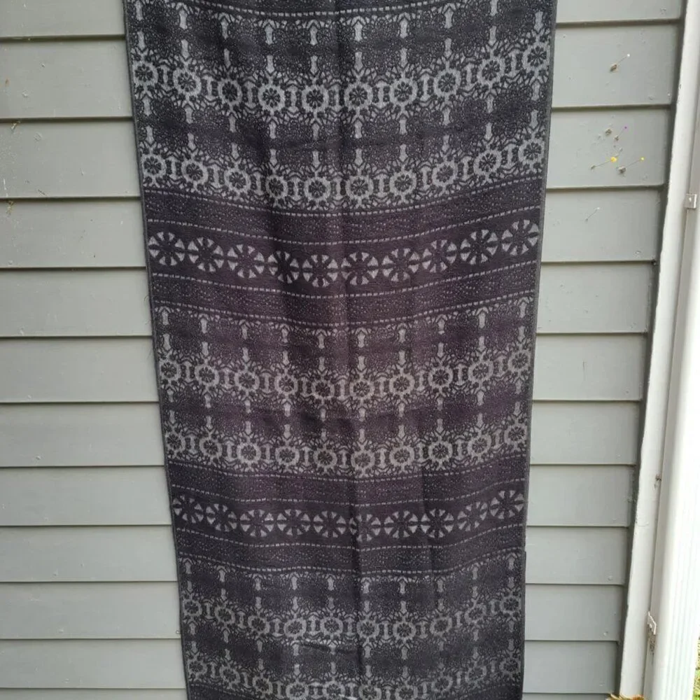 Merona Acrylic Black Gray Scarf Wrap
